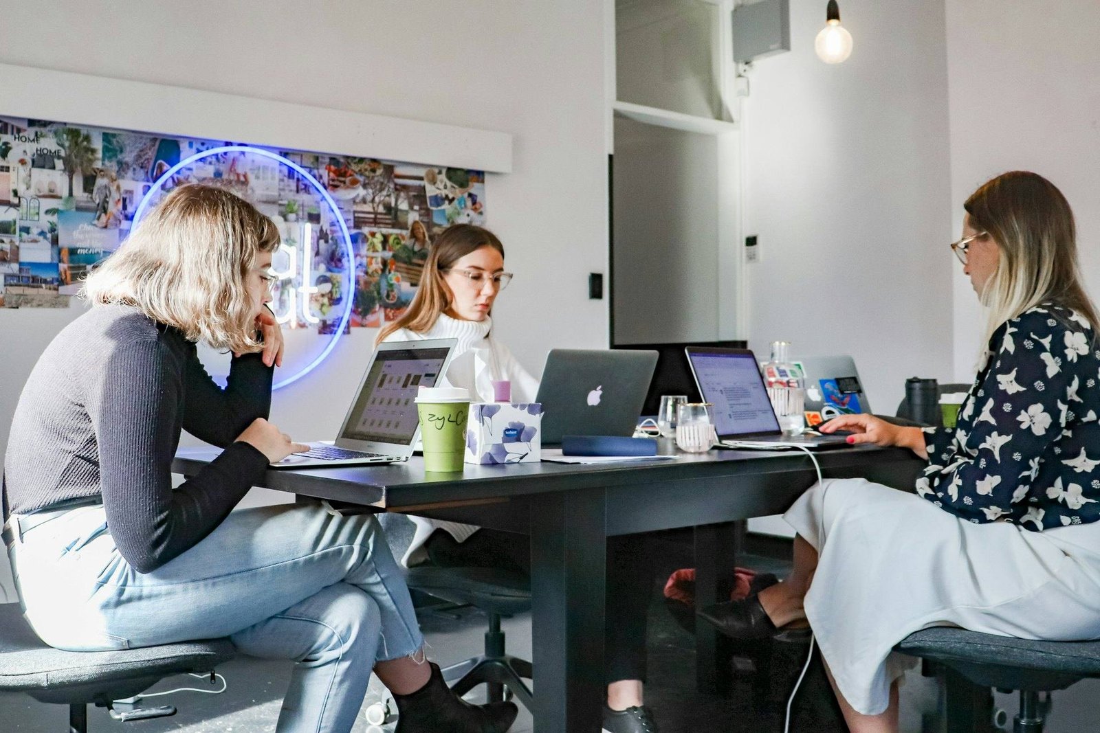 VIS team collaborating in a modern office